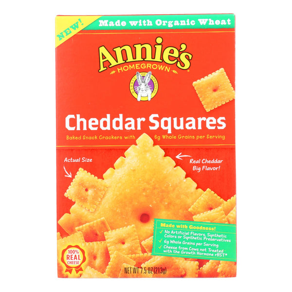 Annie's Homegrown - Cracker  Chedder Sqrs - Case Of 12-7.5 Oz.