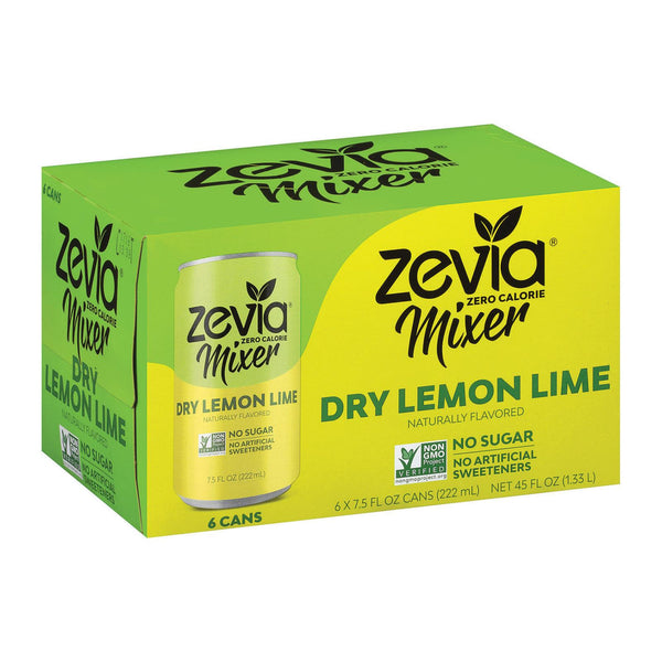 Zevia Zero Calorie Mixer - Dry Lemon Lime - Case Of 4 - 6-7.5 Fl Oz