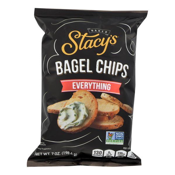 Stacy's Pita Chips Bagel Chips - Everything - Case Of 12 - 7 Oz