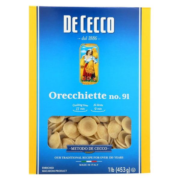 De Cecco Pasta - Pasta - Orecchiette - Case Of 12 - 16 Oz