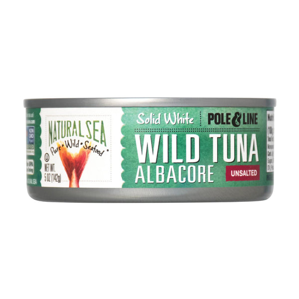 Natural Sea Wild Albacore Tuna, Unsalted, Solid White - Case Of 12 - 5 Oz