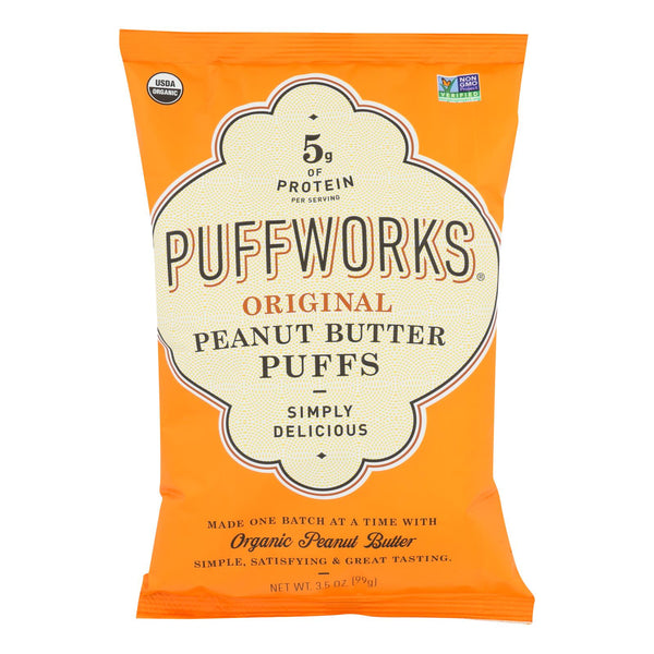 Puffworks - Puffs Original Peanut Butter Gluten Free - Case Of 8-3.5 Oz
