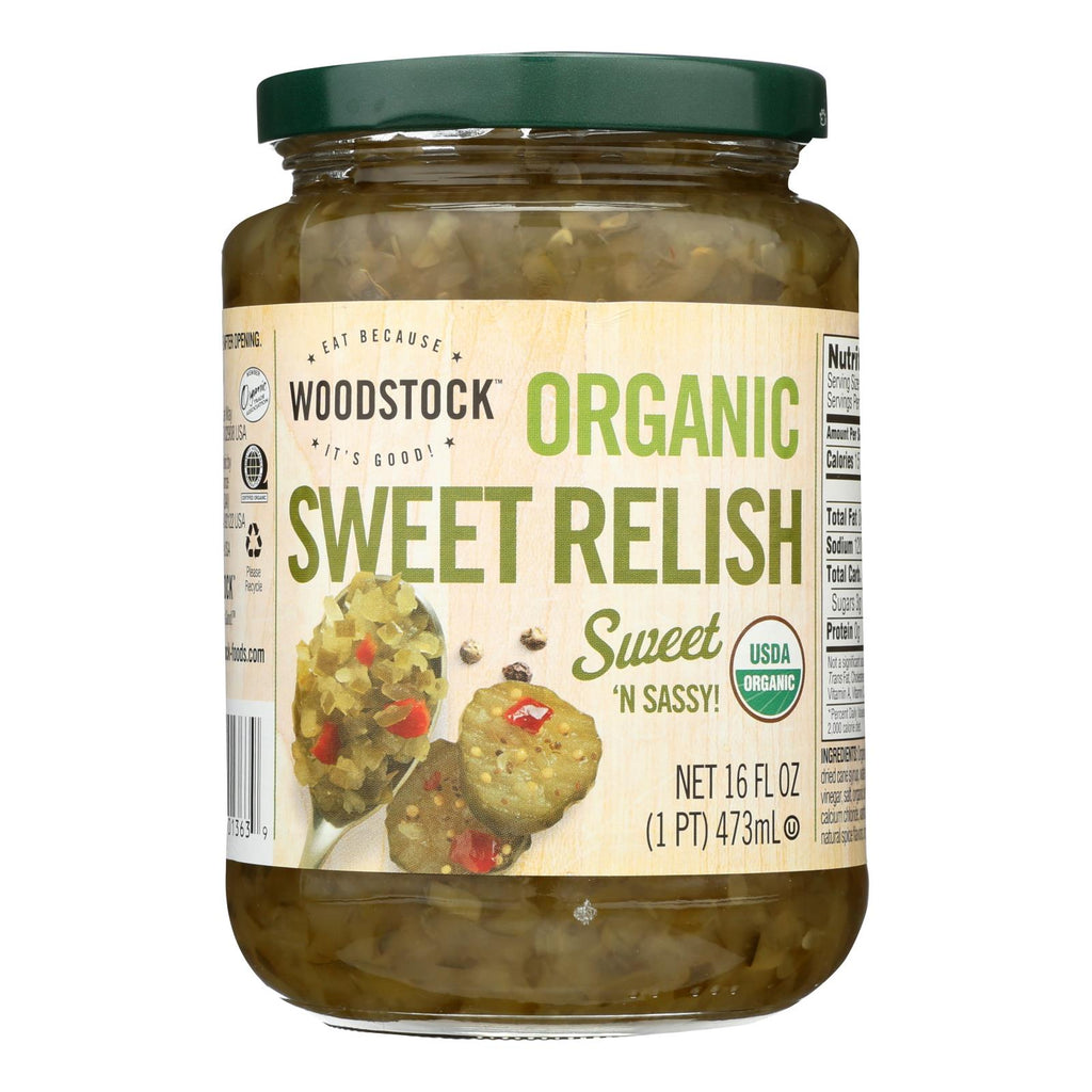 Woodstock Organic Sweet Relish - Case Of 12 - 16 Oz