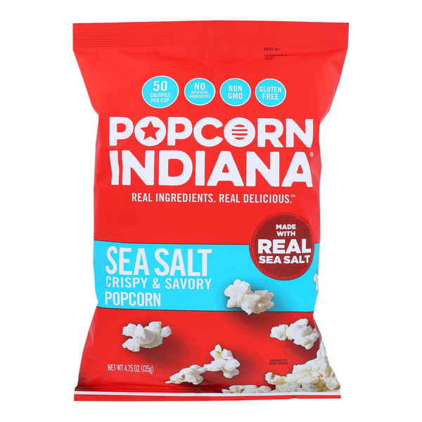 Popcorn Indiana Popcorn - Sea Salt - Case Of 12 - 4.75 Oz.