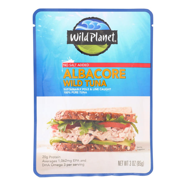 Wild Planet Wild Albacore Tuna With No Salt  - Case Of 24 - 3 Oz