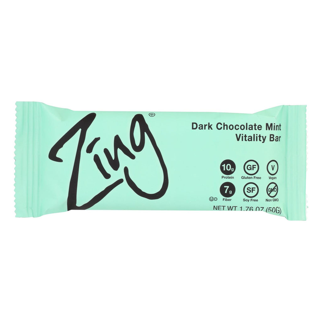 Zing Bars - Nutrition Bar - Dark Chocolate Sunflower Mint - Nut Free - 1.76 Oz Bars - Case Of 12
