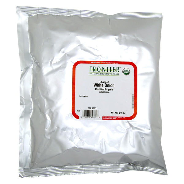 Frontier Herb Onion Organic White Chopped - Single Bulk Item - 1lb