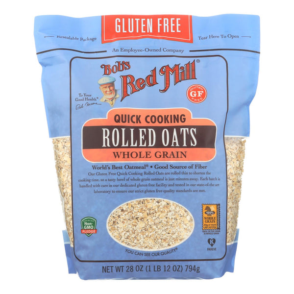 Bob's Red Mill - Quick Cooking Rolled Oats - Gluten Free - Case Of 4-28 Oz.