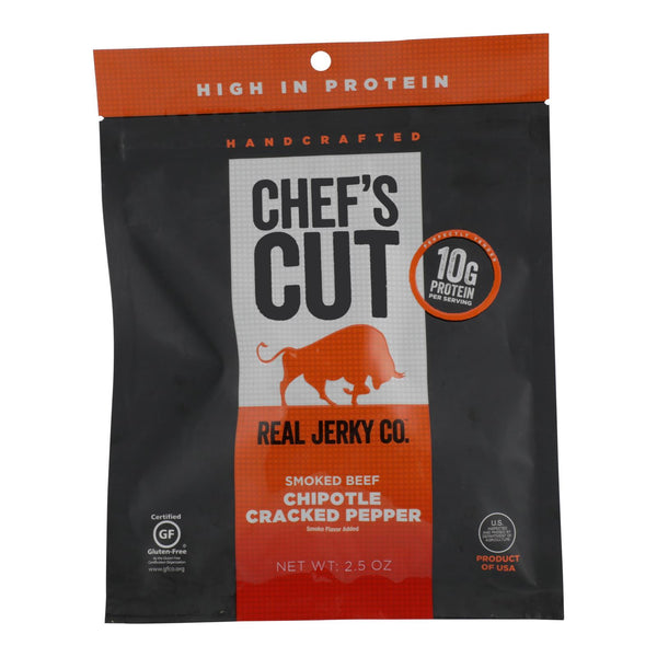 Chef's Cut Real Steak Jerkey - Chipotle Cracked Pepper - Case Of 8