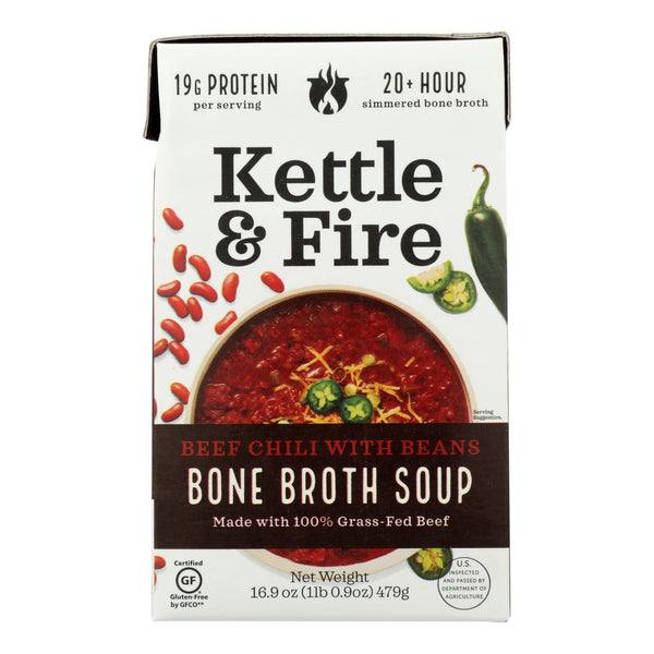 Kettle And Fire Chili With Beans - Case Of 6 - 16.9 Oz