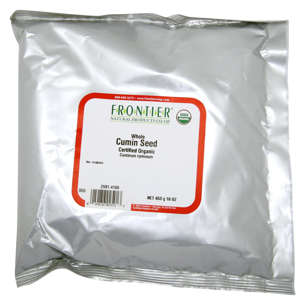 Frontier Herb Cumin Seed Organic Whole - Single Bulk Item - 1lb