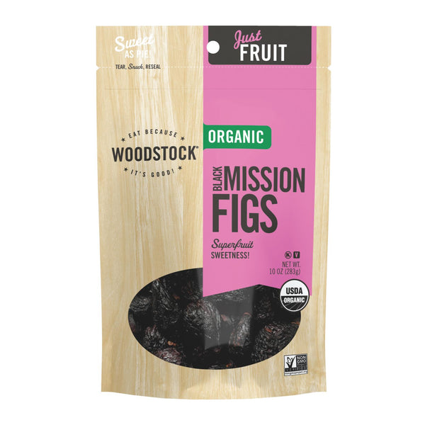 Woodstock Organic Unsweetened Black Mission Figs - Case Of 8 - 10 Oz