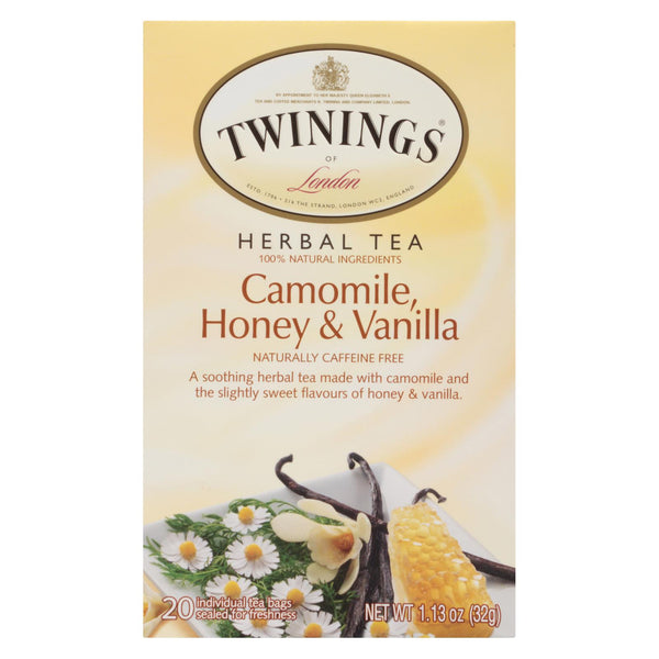 Twinings Tea Herbal Tea - Chamomile Honey And Vanilla - Case Of 6 - 20 Bags