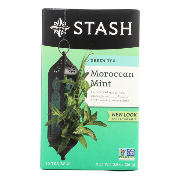 Stash Tea Green Tea - Moroccan Mint - Case Of 6 - 20 Bags