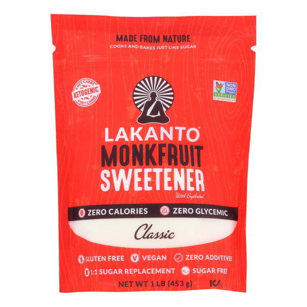 Lakanto - Classic Monkfruit Sweetener - Case Of 8 - 16 Oz.