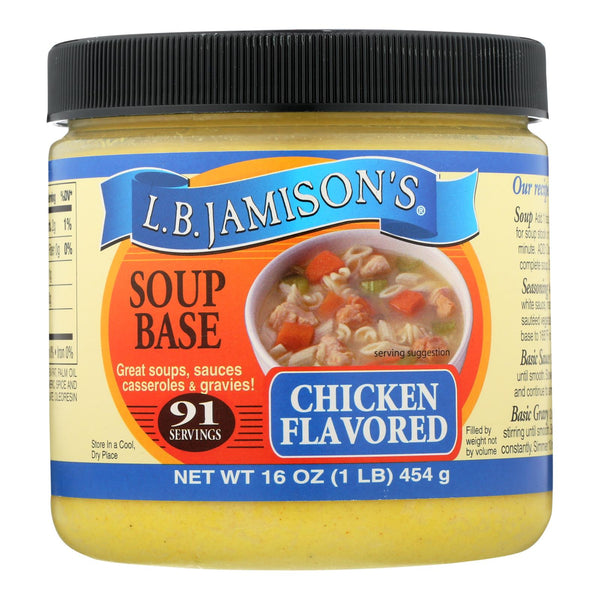 Jamison Soup Base - Chicken - Case Of 6 - 16 Fl Oz