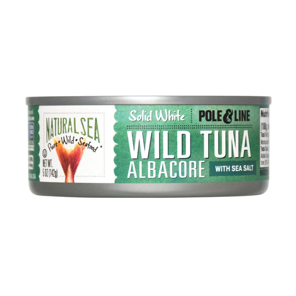 Natural Sea Wild Albacore Tuna, Salted, Solid White - Case Of 12 - 5 Oz