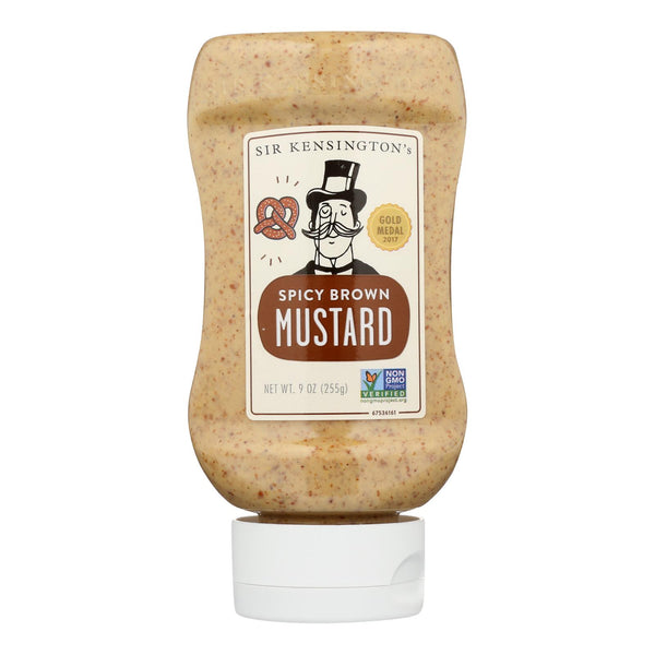 Sir Kensington's Mustard - Spicy Brown Squeeze Bottle - Case Of 6 - 9 Oz