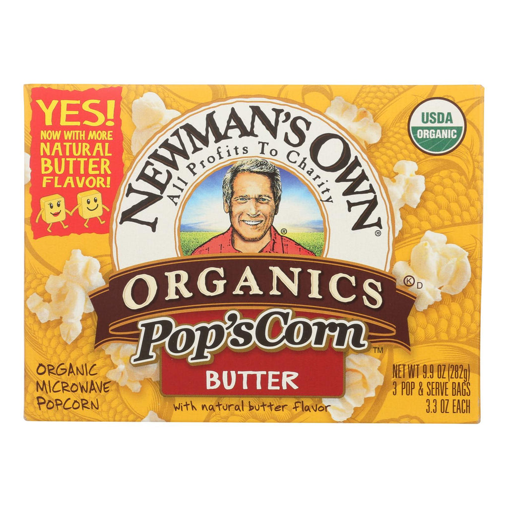 Newman's Own Organics Butter - Popcorn - Case Of 12 - 3.3 Oz.