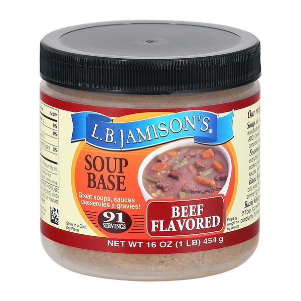 Jamison Soup Base - Beef - Case Of 6 - 16 Fl Oz