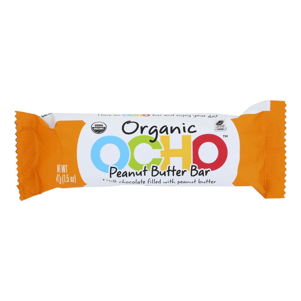 Ocho Candy - Candy Bar Peanut Butter - Case Of 12-1.5 Oz