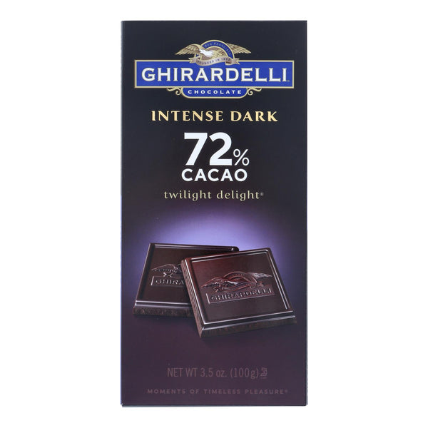 Ghirardelli Intense Dark 72% Cacao Twilight Delight Chocolate Bars  - Case Of 12 - 3.5 Oz