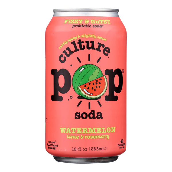 Culture Pop Soda - Soda Watermelon - Case Of 6-4-12 Fz