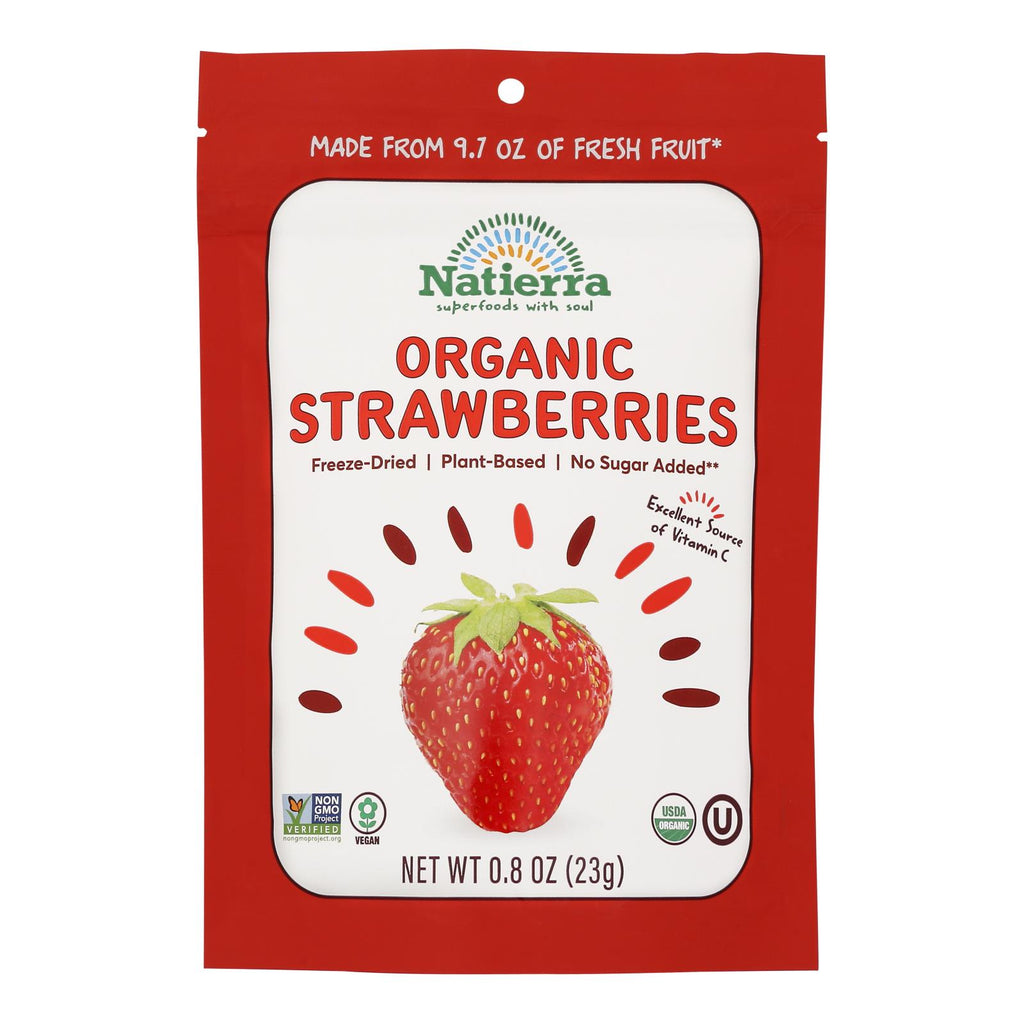 Natierra - Dried Fruit Strawbery - Case Of 12-.8 Oz