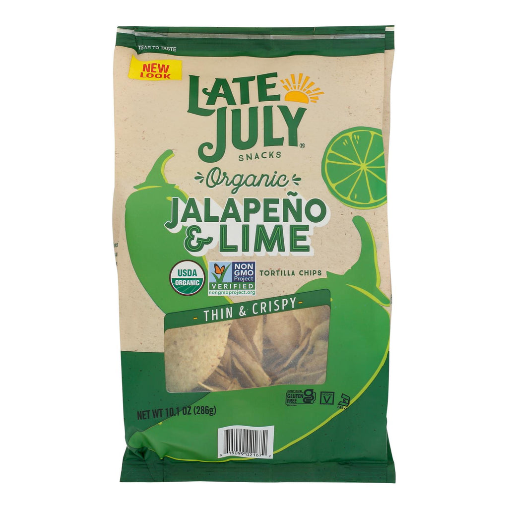 Late July Snacks - Tort Chip Jalap Lime - Case Of 9-10.1 Oz