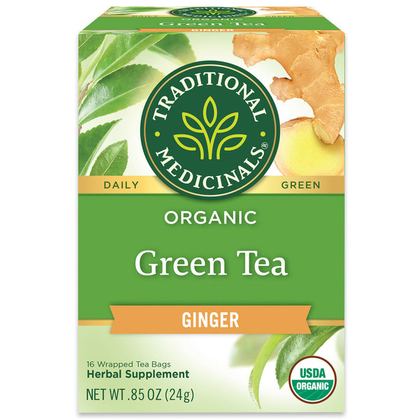 Traditional Medicinals Green Tea With Ginger (6x16 Bag)