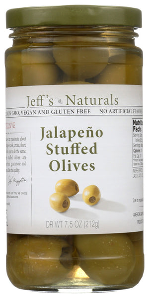 Jeff's Naturals Jalapeno Stfd Olives (6x7.5OZ )