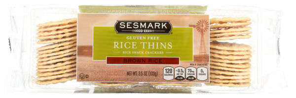 Sesmark Foods Brown Rice Rice Thins (12x3.5 Oz)