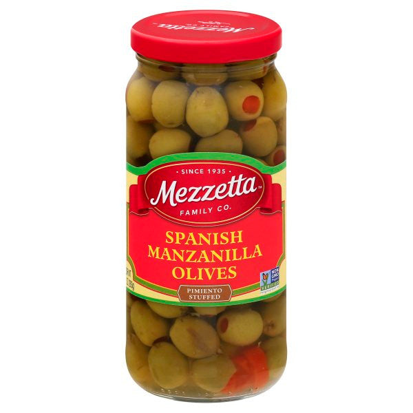 Mezzetta Spanish Manzanilla Olives With Pimento (6x10Oz)