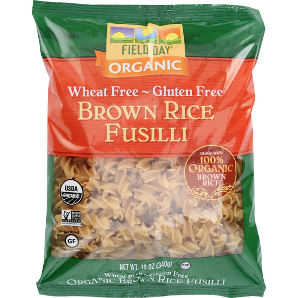 Field Day Pasta Organic Fusilli Brown Rice (12x12Oz)