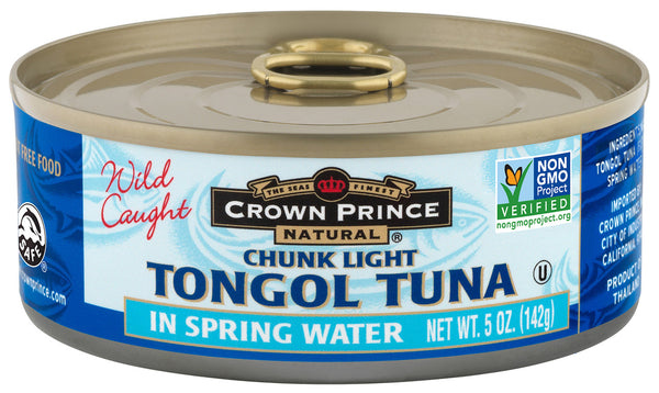 Crown Prince Natural Chunk Light Tongol Tuna In Spring Water (12x5Oz)