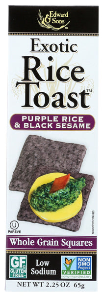 Edward & Sons Black Sesame Brown Rice Toast (12x2.25 Oz)