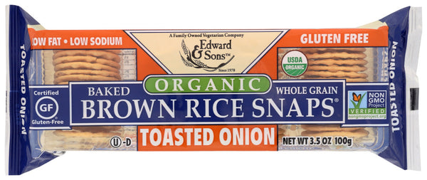 Edward & Sons Onion Brown Rice Snaps (12x3.5 Oz)