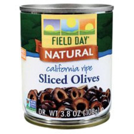 Field Day California Ripe Sliced Black Olives (12x3.8Oz)