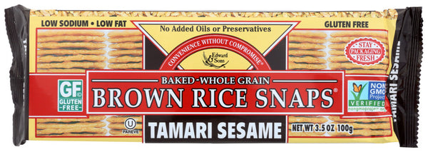 Edward & Sons Tamari Sesame Fat Free Snaps (12x3.5 Oz)