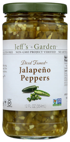 Jeff's Naturals Diced Tamed Jalapeno Peppers (6x12 OZ)