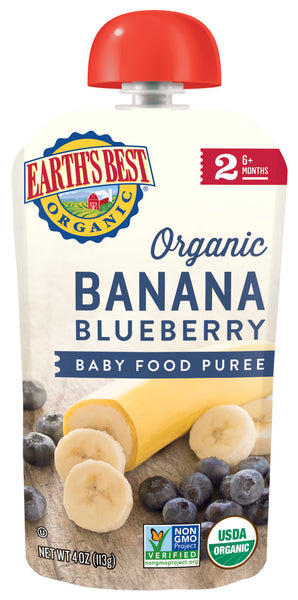 Earth's Best Baby Foods Puree Ban BluBerry (12x4OZ )