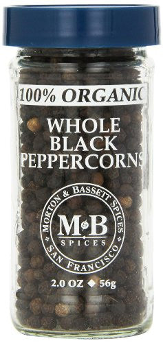 Morton & Bassett Organic Whole Black Pepper (3x2Oz)