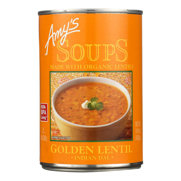 Amy's - Soup - Organic - Lentil - Golden - Case Of 12 - 14.4 Oz