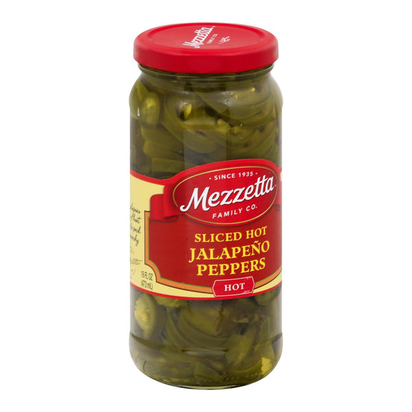 Mezzetta Hot Jalapeno Peppers - Sliced - Case Of 6 - 16 Oz.