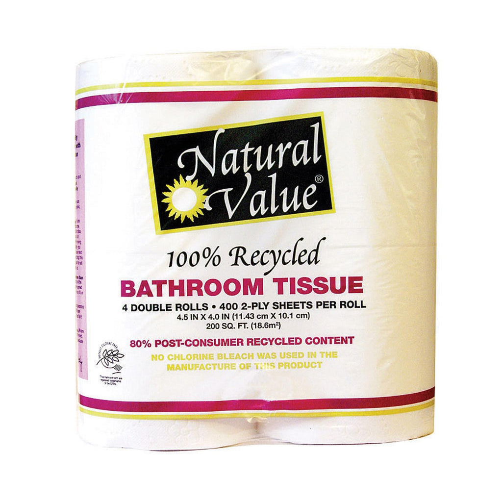 Natural Value Recycled Bathroom Tissue - Case Of 12