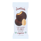 Justin's Nut Butter Organic Peanut Butter Cups - Dark Chocolate - Case Of 12 - 1.4 Oz.
