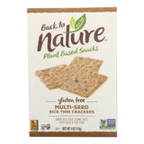 Back To Nature Multi Seed Rice Thin Crackers - Brown Rice Sesame Seeds Poppy Seeds And Flax Seed - Case Of 12 - 4 Oz.