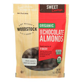 Woodstock Organic Dark Chocolate Almonds - Case Of 8 - 6.5 Oz