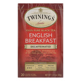 Twinings Tea Breakfast Tea - English Decaffeinated - Case Of 6 - 20 Bags