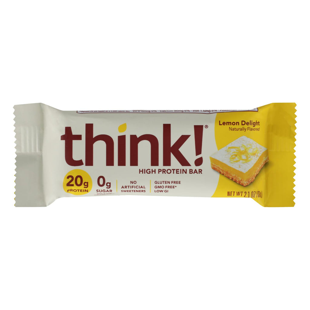 Think Products High Protein Bar - Lemon Delight - Case Of 10 - 2.1 Oz.